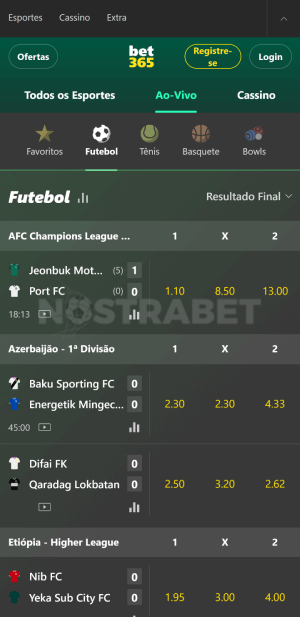 apostas ao vivo bet365