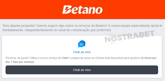 betano Chat ao vivo