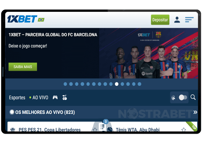 versão do site móvel de 1xbet