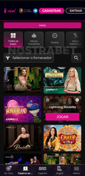 jogos de cassino ao vivo vbet